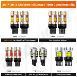 SEALIGHT® 2017-2018 Chevrolet Silverado 1500 Turn Signal Tail Lights Combo