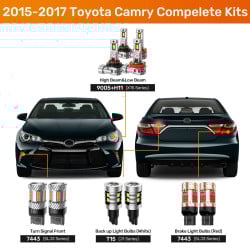 SEALIGHT® 2015-2017 Toyota Camry LED Bulbs 9005 H11 Headlight 5202 Fog Brake Lights Combo