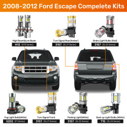 SEALIGHT® 2008-2012 Ford Escape LED Bulbs H13 Headlight 5202 Fog Turn Signal Brake Lights Combo