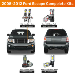 SEALIGHT® 2008-2012 Ford Escape LED Bulbs H13 Headlight 5202 Fog Brake Lights Combo