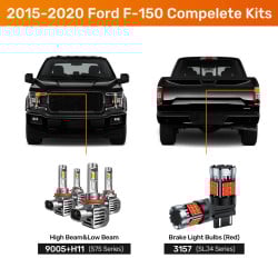 SEALIGHT® 2015-2020 Ford F-150 LED Bulbs 9005+H11 Headlight Brake Lights Combo