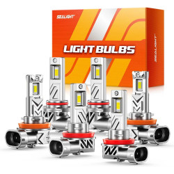 SEALIGHT® F3A 9005/HB3 H11/H8/H16 LED Headlight Bulbs H11/H8/H16 Fog Light Bulbs Combo 3Pairs