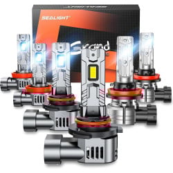SEALIGHT® G1 9005/HB3 H11/H8/H16 IP68 LED Headlight H11/H8/H16 Fog Light Bulbs Combo 3Pairs