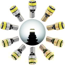 SEALIGHT® Aurora T10/194/168/W5W LED License Plate Light Dome/Map/Trunk Light Bulbs 2400LM 6500K White 10PCS