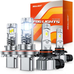 SEALIGHT® XF3 H13/9008 LED Headlight H10/9140/9145 Fog Light Bulbs Combo 2Pairs
