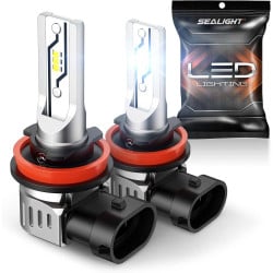 SEALIGHT® F5 H11/H16/H8/H9 LED Fog Light Bulbs 6500K Cool White 30W 10000LM IP68 2PCS