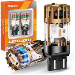 SEALIGHT® Apex 7443/7440/T20/W21W LED Brake Tail Light Turn Signal Light Bulbs 32W 3800LM 2000K Amber Yellow 2PCS