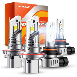 SEALIGHT® F5 H13/9008 LED Headlight H10/9140/9145 Fog Light Bulbs Combo 2Pairs