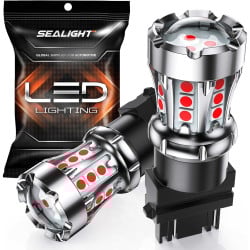 SEALIGHT® XL01 3157/3156/3057/T25 LED Brake Tail Light Rear Turn Signal Light Bulbs 6W 3000LM Red 2PCS