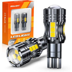 SEALIGHT® SRL601 T15/921/912/W16W LED Backup Reverse Light Dome/Map/Trunk Light Bulbs 8W 6500K White 2PCS