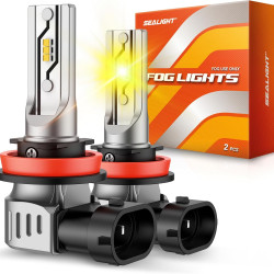 SEALIGHT® F5 H11/H16/H8/H9 LED Fog Light Bulbs 3000K Golden Yellow 30W 10000LM IP68 2PCS
